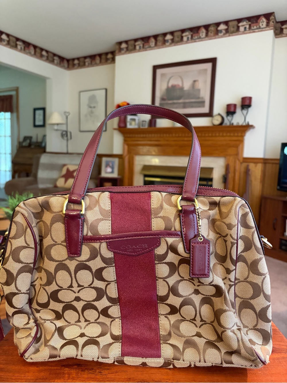 Coach Signature Logo Shoulder Bag - Picture 3 of 8